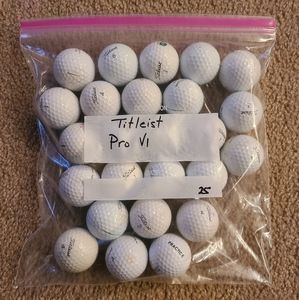 25 Titleist Pro VI Golf Balls